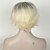 halpa Synteettiset peruukit-Synteettiset peruukit Kihara Synteettiset hiukset Peruukki Naisten Lyhyt Suojuksettomat Vaaleahiuksisuus StrongBeauty