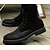 cheap Men&#039;s Boots-Men&#039;s Shoes Real Leather Winter Combat Boots Boots For Casual Black Brown