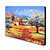 levne Krajinomalby-Ručně malované Krajina Horizontální,Středomořský Jeden panel Plátno Hang-malované olejomalba For Home dekorace