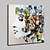 olcso Absztrakt festmények-Hang festett olajfestmény Kézzel festett - Emberek Absztrakt Modern Anélkül, belső keret / Hengerelt vászon