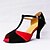 cheap Latin Shoes-Women&#039;s Latin Shoes Fleece S-hook Clasp Sandal Buckle Cuban Heel Customizable Dance Shoes Black / Red / Fuchsia / Performance / Leather