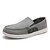 cheap Men&#039;s Slip-ons &amp; Loafers-Men&#039;s Shoes Linen Summer Fall Comfort Loafers &amp; Slip-Ons Split Joint for Casual Gray Green Blue