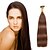 olcso Hőillesztéses póthajak-Febay Fúziós / I típus Human Hair Extensions Egyenes Szűz haj Emberi haj tincsek 8a Női Fekete