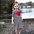 cheap Casual Dresses-Toddler Little Girls&#039; Dress Striped Black 3/4 Length Sleeve Stripes Dresses Fall Summer