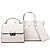 cheap Bag Sets-Women&#039;s PU(Polyurethane) Bag Set 3 Pcs Purse Set Black / White / Blushing Pink