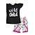 cheap Sets-Toddler Girls&#039; Clothing Set Short Sleeve Black Print Cotton Regular