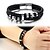 cheap Bracelets-Bracelet Bangles woven Natural Fashion Faux Leather Bracelet Jewelry Black For Party Birthday Party / Evening Gift Evening Party / Stainless Steel