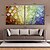 cheap Floral/Botanical Paintings-Oil Painting Hand Painted - Abstract Comtemporary Stretched Canvas