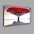 tanie Obrazy z kwiatami/roślinami-ręcznie malowane czerwone drzewo obraz olejny opadłe liście wystrój sztuki współczesnej gotowy do powieszenia 100 * 50 cm z naciągniętą ramą