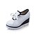 cheap Women&#039;s Oxfords-Women&#039;s Shoes Leatherette Spring Fall Gladiator Heels Wedge Heel Round Toe Split Joint Lace-up for Casual Dress White Black Red