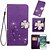 abordables Étuis, coques de téléphone-Coque Pour LG G3 / LG L70 / LG LG X Power / LG V20 / LG Spirit / LG C70 H422 Portefeuille / Porte Carte / Strass Coque Intégrale Couleur Pleine Dur faux cuir / LG G4 / LG K10