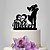 billiga Tårttoppar till bröllop-Klassisker Tema Bröllop Figurin Plast Klassiskt Par 1 pcs Svart