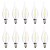 abordables Ampoules à Filament LED-BRELONG® 10pcs 2W 200lm E14 Ampoules à Filament LED C35 2 Perles LED COB Décorative Blanc Chaud Blanc 220-240V