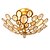 cheap Ceiling Lights-LightMyself™ 3-Light 43 cm Crystal Flush Mount Lights Crystal Gold Chic &amp; Modern 220V / 110V / E12 / E14
