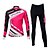 cheap Men&#039;s Clothing Sets-ILPALADINO Men&#039;s Women&#039;s Long Sleeve Cycling Jersey with Tights Winter Summer Fleece Pink Funny Plus Size Bike Tights Clothing Suit Waterproof Windproof Breathable Quick Dry Back Pocket Sports