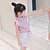 cheap Sets-Girls&#039; 3D Stripes Embroidered Fashion Clothing Set Sleeveless Summer Cartoon Ruffle Cotton Blend Elastic