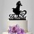 abordables toppers de pastel de fiesta de boda-Tema Clásico Boda Figurilla El plastico Pareja Clásica 1 pcs Negro