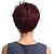 billiga Peruk med mänskligt hår utan hätta-Mänskligt hårblandning Peruk Rak Klassisk Korta frisyrer 2020 Berry Klassisk Rak Maskingjord Röd Dagligen