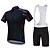 cheap Men&#039;s Clothing Sets-FUALRNY® Men&#039;s Short Sleeve Cycling Jersey with Bib Shorts Black Solid Color Bike Clothing Suit Quick Dry Reflective Strips Sweat-wicking Sports Polyester Coolmax® Silicon Solid Color Mountain Bike