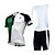 cheap Men&#039;s Clothing Sets-KEIYUEM Short Sleeve Cycling Jersey with Bib Shorts Summer Coolmax® Mesh Silicon White Bike Clothing Suit Breathable Quick Dry Back Pocket Sweat-wicking Sports Classic Clothing Apparel / Stretchy