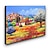 お買い得  風景画-ハング塗装油絵 手描きの 横式 風景 地中海風 インナーフレームなし(枠なし)