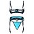 cheap Sexy Lingerie-Women&#039;s Bra &amp; Panty Set Lace Bras Padless Open Cup Patchwork Blue / G-strings &amp; Thongs Panties