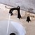 baratos Torneiras de Lavatório de Casa de Banho-Faucet Set - Separada Bronze Polido a Óleo Difundido Duas alças de três furosBath Taps