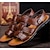 Недорогие Мужские сандалии-Муж. Комфортная обувь Кожа Весна / Лето Сандалии Для плавания Темно-коричневый / Черный / EU39