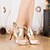 cheap Latin Shoes-Women&#039;s Synthetic / Satin Latin Shoes Animal Print Heel Stiletto Heel Customizable Almond / Indoor / Leather