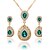 cheap Jewelry Sets-Women&#039;s Crystal Jewelry Set Pendant Necklace / Earrings Pear Cut Solitaire Two Stone Drop Ladies Luxury Dangling Elegant Fashion Euramerican Earrings Jewelry Red / Blue / Green For Party Wedding