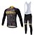 cheap Men&#039;s Clothing Sets-Long Sleeve Cycling Jersey with Bib Tights Bike Clothing Suit Quick Dry Sports Polyester Spandex Silicon Clothing Apparel / Lycra