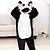 abordables Pijamas Kigurumi-Niños Pijamas Kigurumi Oso Panda Animal Retazos Pijamas de una pieza Pijamas Disfraz divertido Franela Vellón Cosplay por Niños y niñas Navidad Ropa de Noche de los Animales Dibujos animados