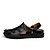 cheap Men&#039;s Sandals-Men&#039;s Shoes Cowhide Summer Comfort Sandals For Casual Black Yellow Navy Blue