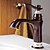 billige Armaturer til badeværelset-Håndvasken vandhane - Standard Olie-gnedet Bronze Centersat Enkelt håndtag Et HulBath Taps