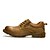 cheap Men&#039;s Oxfords-Men&#039;s Shoes Leather Fall Winter Light Soles Comfort Oxfords Lace-up for Casual Office &amp; Career Outdoor Yellow Dark Brown