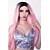 cheap Synthetic Lace Wigs-Synthetic Lace Front Wig Straight Straight Lace Front Wig Pink Medium Length Pink Synthetic Hair Women&#039;s Ombre Hair Pink Uniwigs