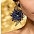cheap Earrings-Women&#039;s Leaf Vintage Lace Earrings Jewelry Blue For Wedding Party Halloween Birthday