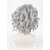 billiga Kostymperuk-syntetisk peruk peruk grå kort grått syntetiskt hår, grå halloweenperuk för kvinnor
