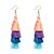 cheap Earrings-Women&#039;s Oversized Drop Earrings Earrings Luxury Tassel Simple Style Oversized Jewelry Orange / Red / Blue For Engagement Club Office &amp; Career