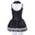 cheap Sexy Uniforms-Maid Costume Career Costumes Cosplay Costume Party Costume Masquerade Women&#039;s Maid Uniforms Halloween Carnival Festival / Holiday Polyester Outfits Black Lace