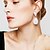 cheap Earrings-Women&#039;s Clear Synthetic Diamond Drop Earrings Pear Cut Pave Drop Ladies Luxury Elegant Bridal Blinging Silver Plated Earrings Jewelry White For Party Wedding Anniversary Gift Daily Masquerade