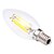 olcso LED-es izzószálas izzók-BRELONG® 5pcs 4 W Izzószálas LED lámpák 350 lm E14 C35 4 LED gyöngyök COB Meleg fehér Fehér 220-240 V / 5 db.