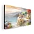 お買い得  風景画-60 * 90cm / 80 * 120cm手作りの油絵キャンバス壁アート装飾風景庭田舎の海の家の装飾ロールフレームレスストレッチなしの絵画
