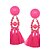 cheap Earrings-Women&#039;s Drop Earrings Beaded Tassel Ladies Personalized Tassel Bohemian Fashion Euramerican Earrings Jewelry Green / Blue / Pink For Wedding Anniversary Housewarming Office / Career Event / Party
