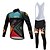 cheap Men&#039;s Clothing Sets-Long Sleeve Cycling Jersey with Bib Tights Bike Clothing Suit Quick Dry Sports Polyester Spandex Silicon Clothing Apparel / Lycra