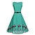 cheap Dresses-Kids Girls&#039; Floral / Cartoon Fashion Print Sleeveless Cotton / Polester / Cotton Blend Dress Green