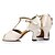 cheap Latin Shoes-Women&#039;s Dance Shoes Latin Shoes Sandal Sneaker Buckle Low Heel Customizable Nude / Silk / Leather / Professional / EU39