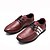 cheap Men&#039;s Sneakers-Men&#039;s Cowhide Spring / Fall Comfort Sneakers Walking Shoes Burgundy / Blue / Black / Square Toe / Lace-up
