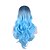 cheap Costume Wigs-Cosplay Costume Wig Synthetic Wig Wavy Wavy Asymmetrical Wig Long Blue Synthetic Hair Women&#039;s Natural Hairline Blue