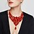 cheap Necklaces-Women&#039;s Crystal Statement Necklace Bib Chunky Ladies Elegant Baroque Alloy Rainbow Red Gray White Rose 40+5 cm Necklace Jewelry 1pc For Party Wedding Anniversary Masquerade Engagement Party Prom